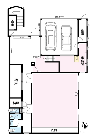 1F間取図（テナント賃貸中）