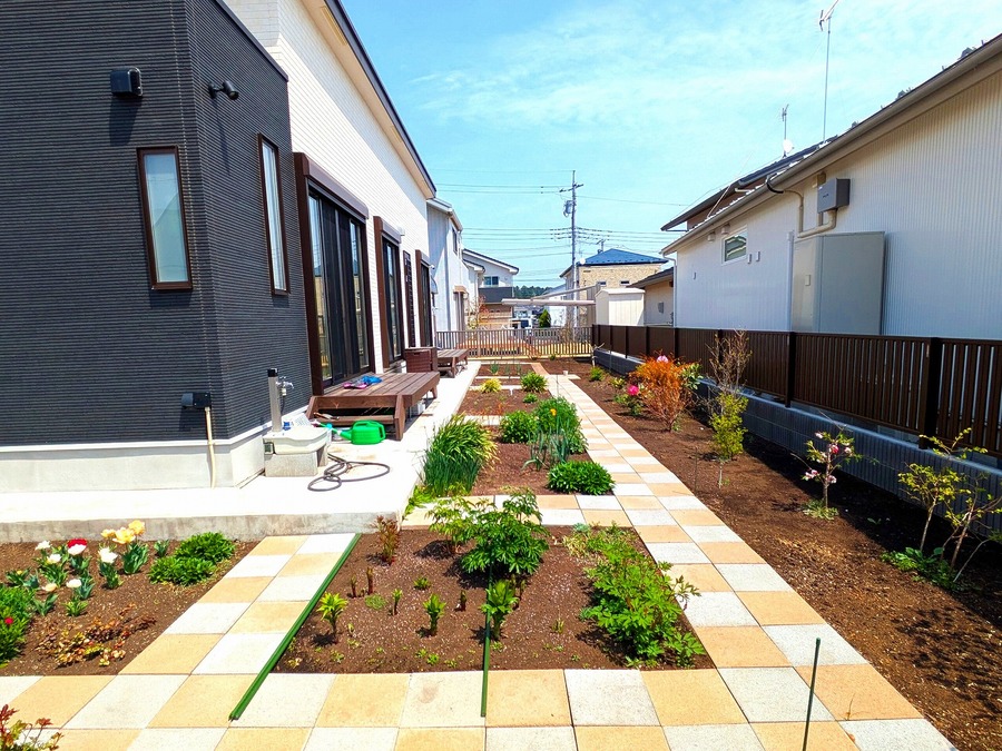 綺麗に整備されたお庭で家庭菜園も楽しめます