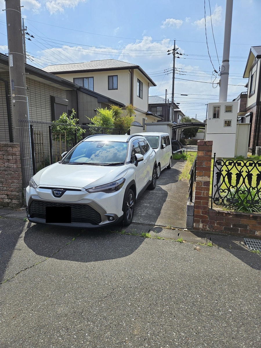 駐車場 縦列駐車で2台可