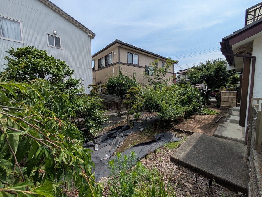 広々としたお庭で家庭菜園も出来ます