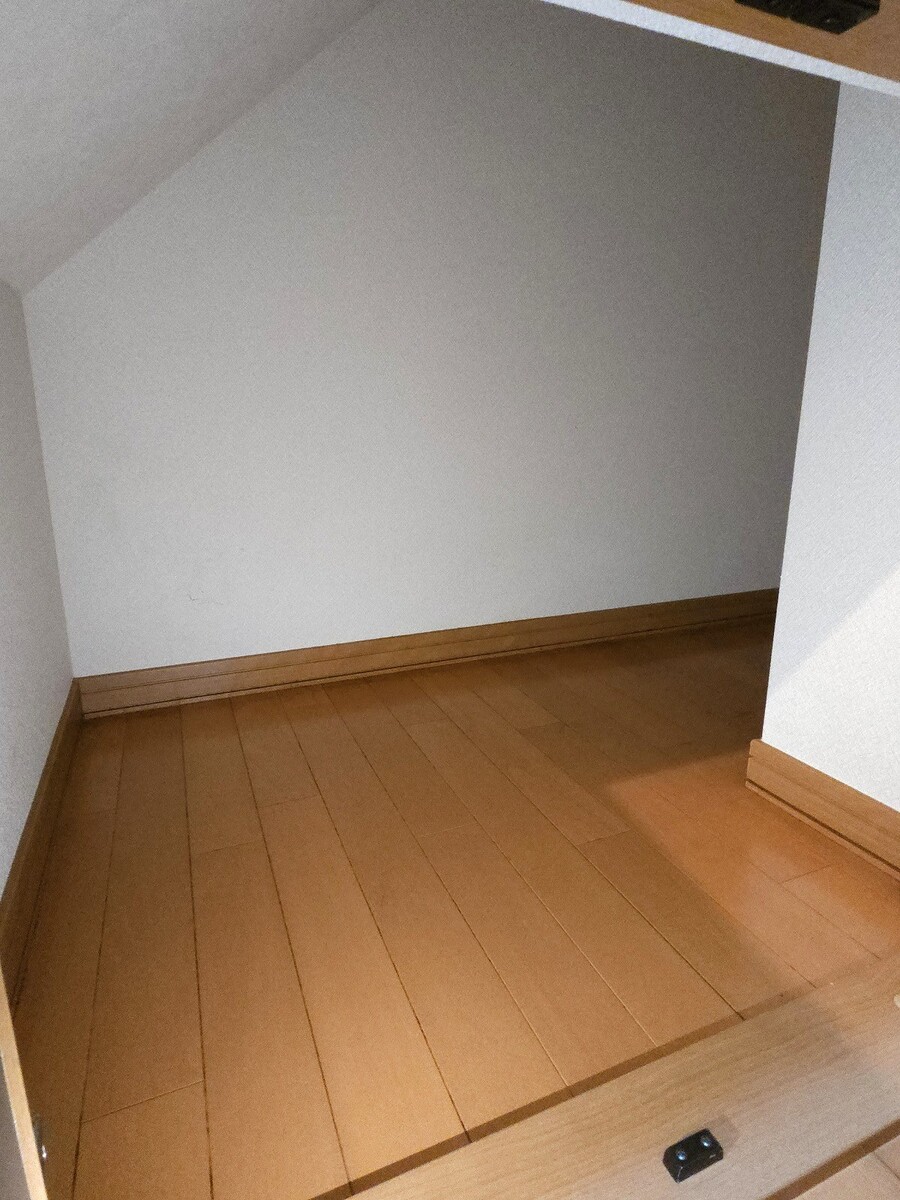 階段下にも奥行のある収納がございます