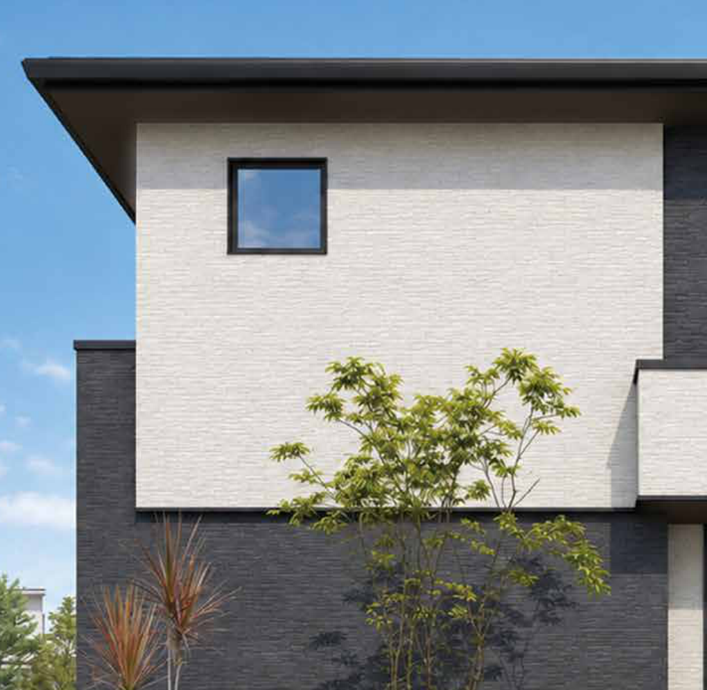 約70mmの凸部を設け、外壁を張り分けたLayer Wall