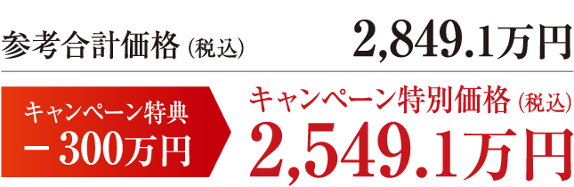 【栃木県】参考合計価格（税込）2,849.1万円